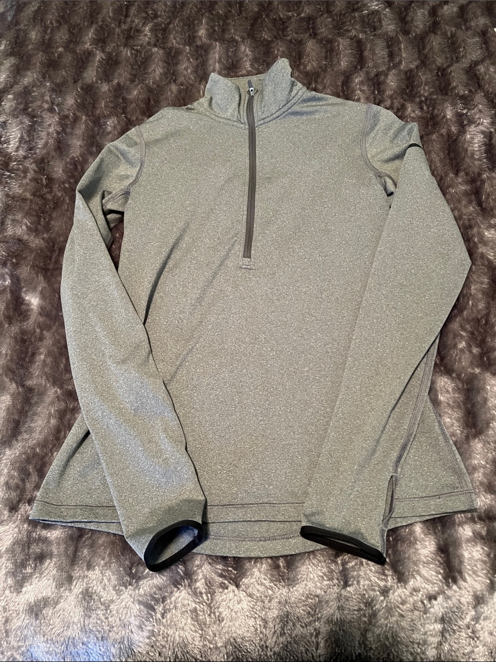 Women’s Nike Dri-FIT Heathered Charcoal Gray Pullover, Medium